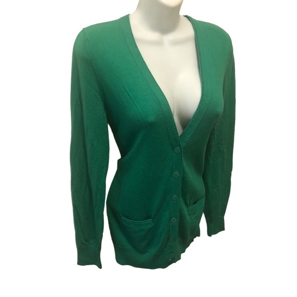 Banana Republic Clueless Preppy Long and Lean Boyfriend Button Up Cardigan Sz M - Picture 1 of 4